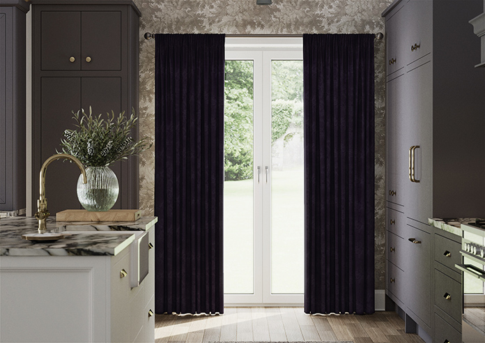 Faux Suede, Purple - Made to Measure Curtains - Image 3
